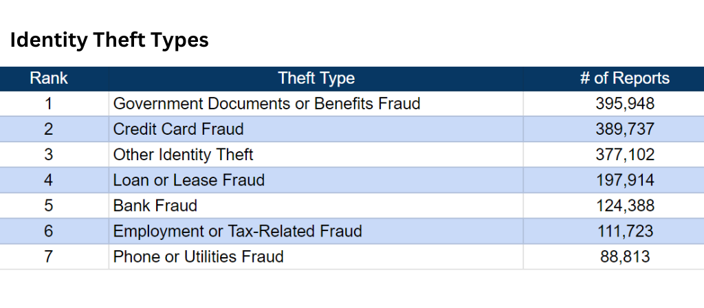 Identity Theft Types